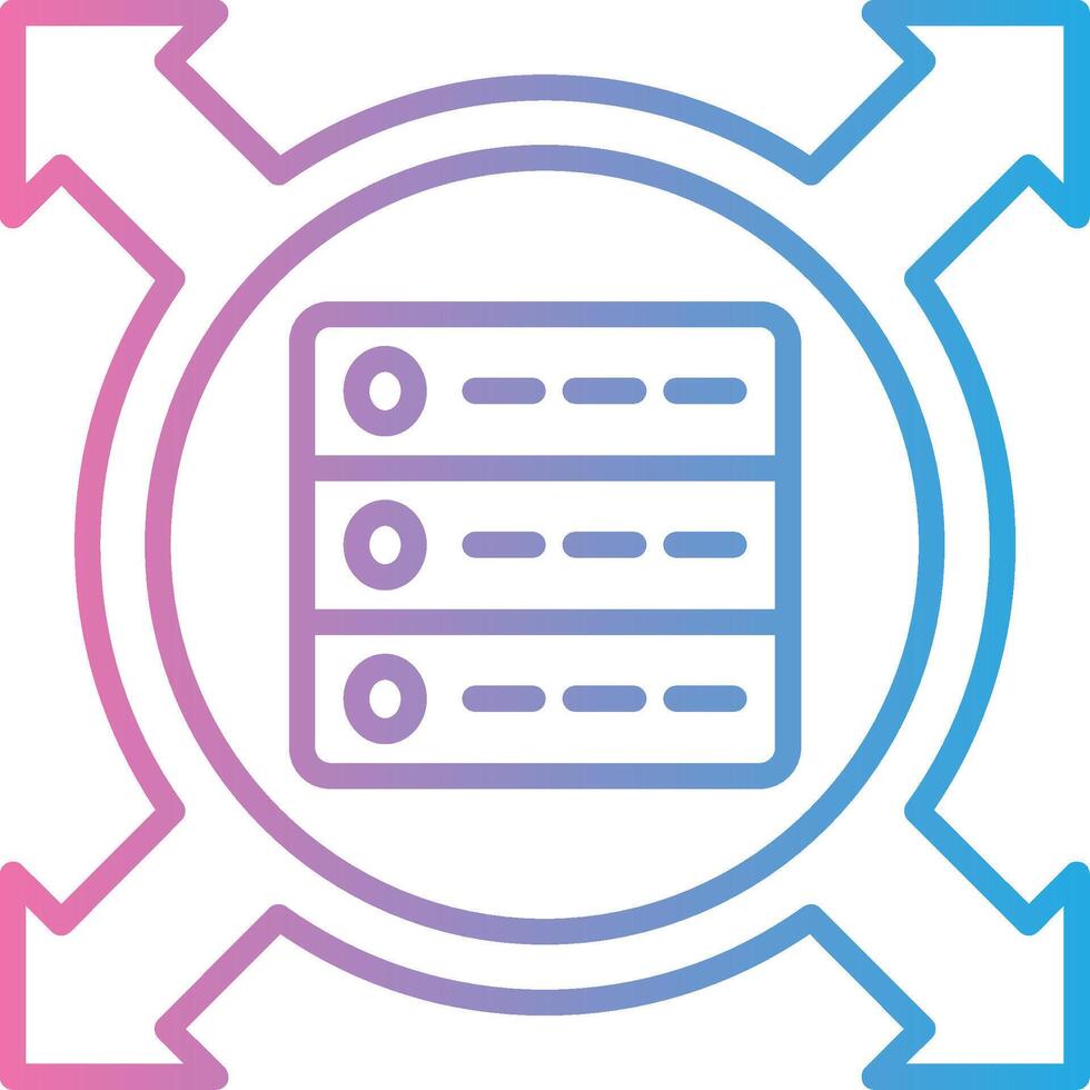 Data Driven Line Gradient Icon Design vector
