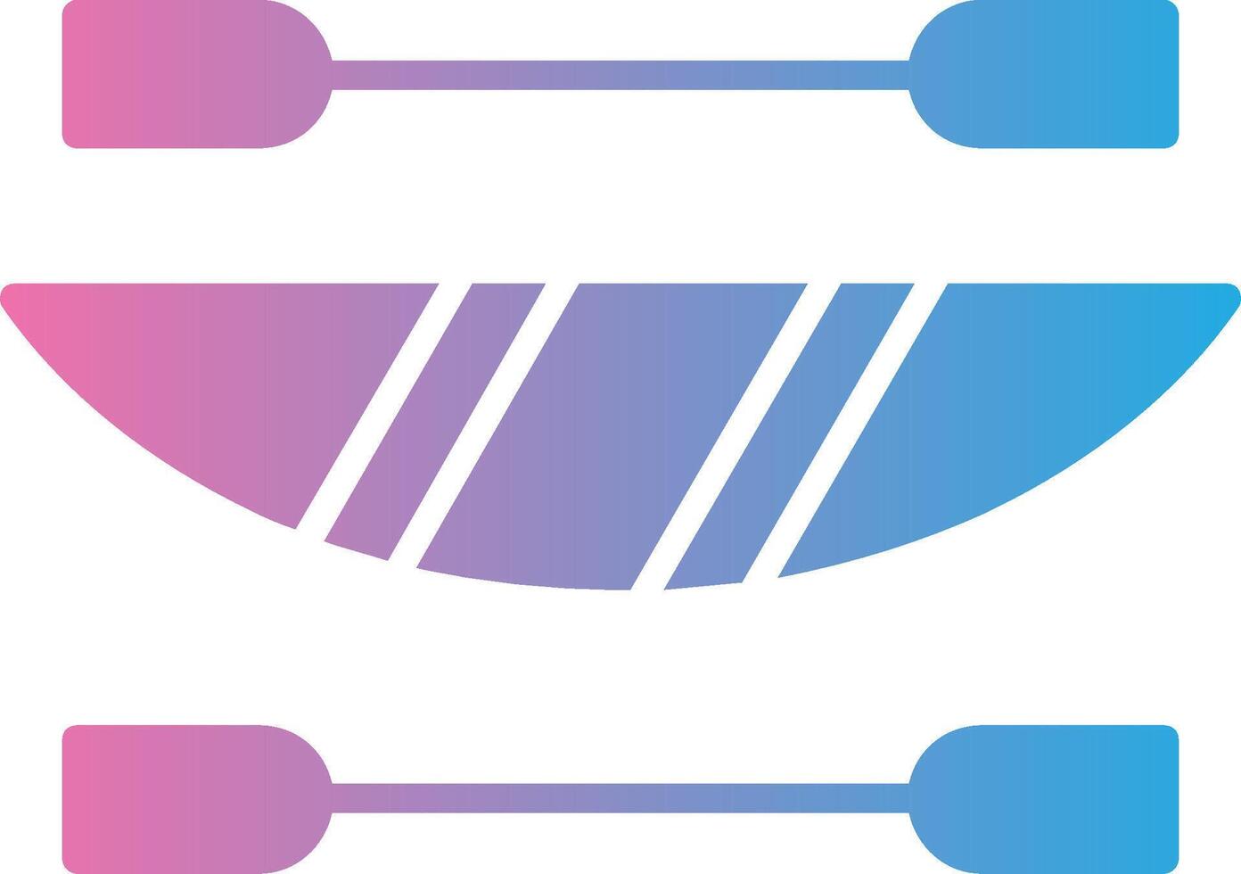 Kayak Glyph Gradient Icon Design vector