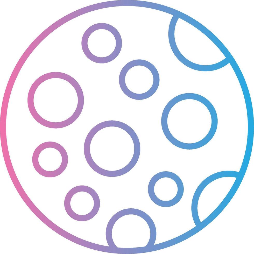 Moon Line Gradient Icon Design vector