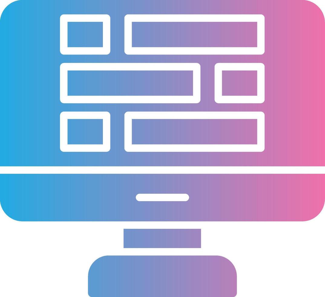 Dashboard Glyph Gradient Icon Design vector