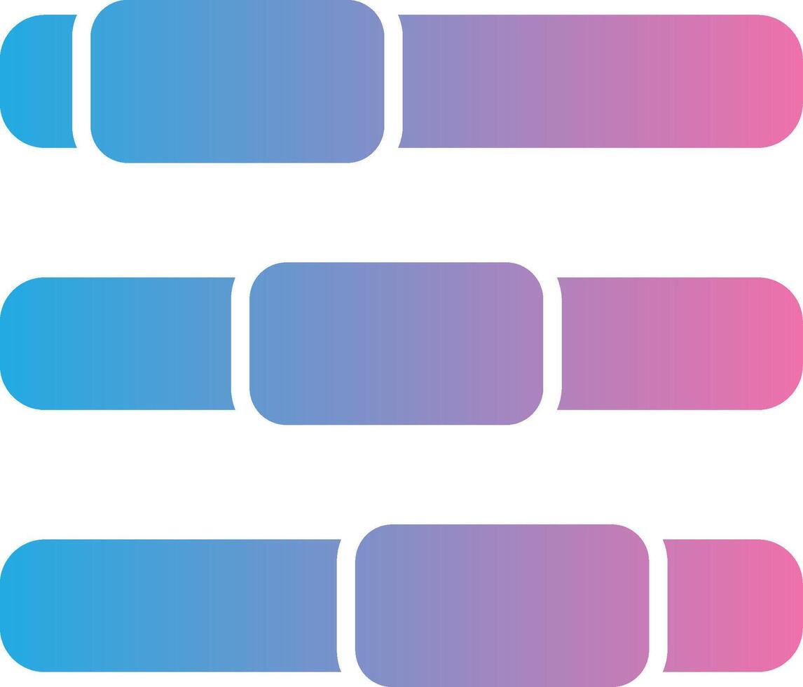 Progress Bar Glyph Gradient Icon Design vector