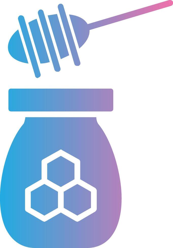 Honey Glyph Gradient Icon Design vector