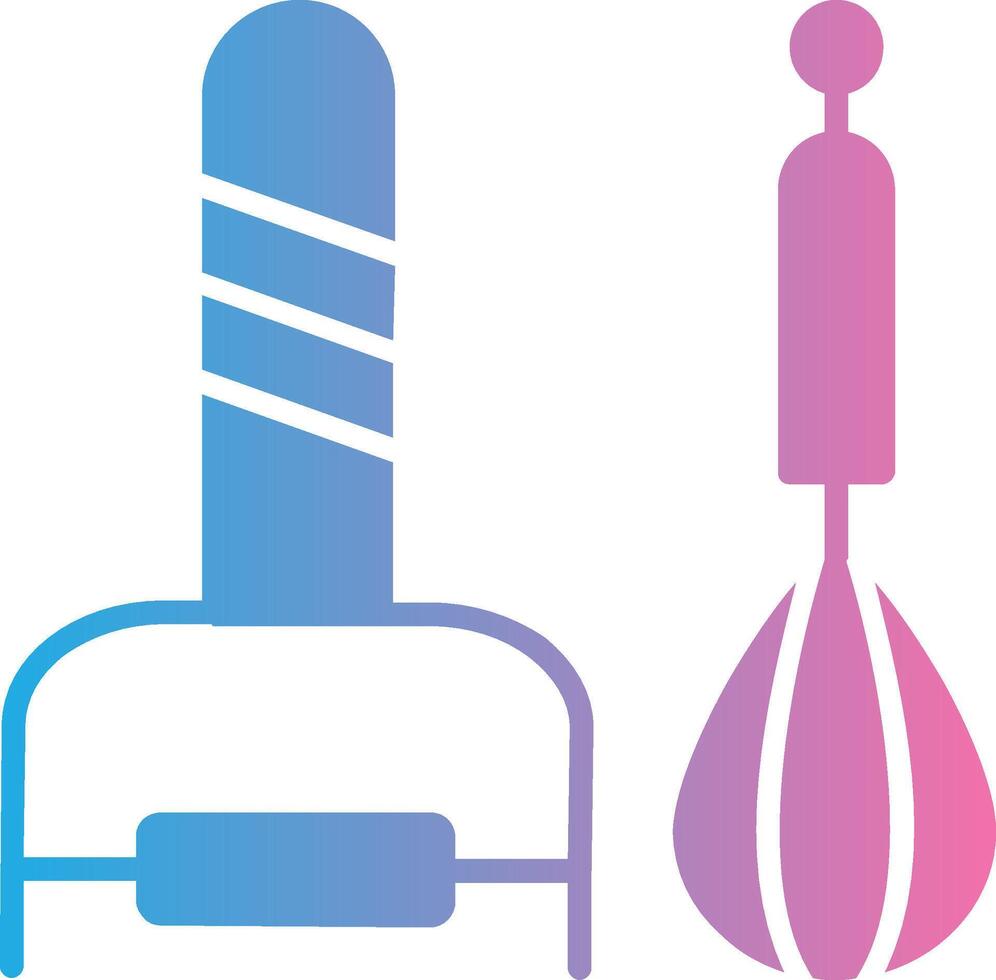 cocina utensilios glifo degradado icono diseño vector