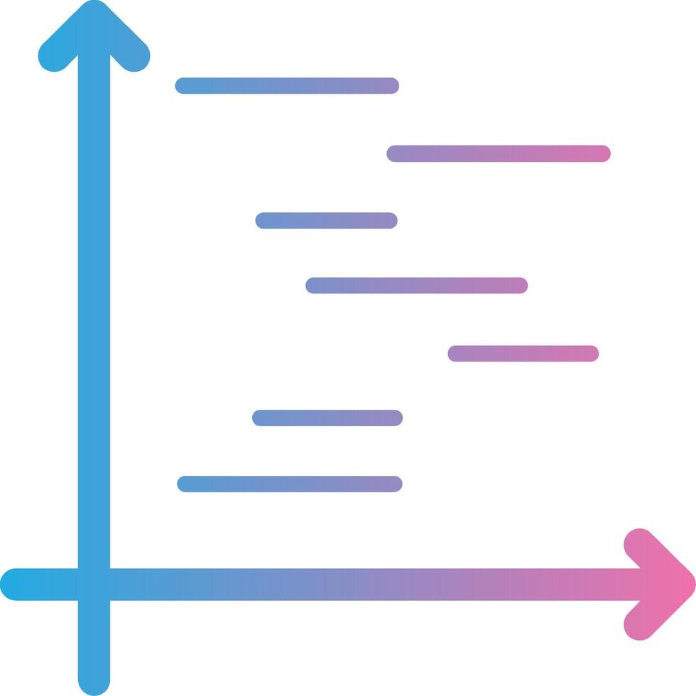 Gnatt Chart Glyph Gradient Icon Design vector