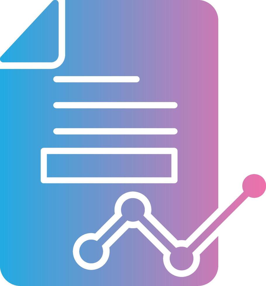 Data Report Glyph Gradient Icon Design vector