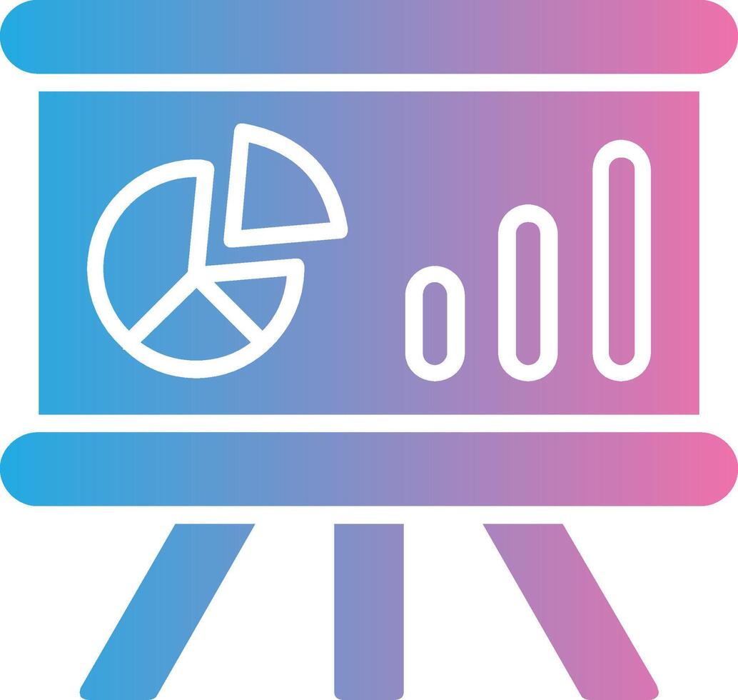 Whiteboard Glyph Gradient Icon Design vector