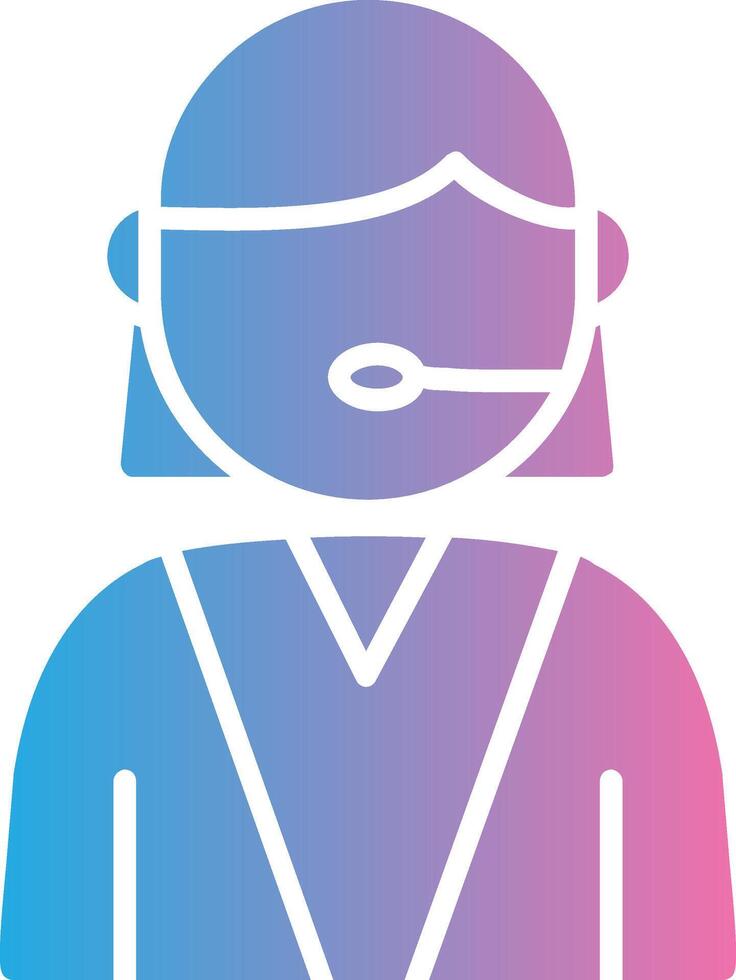 Assistant Glyph Gradient Icon Design vector