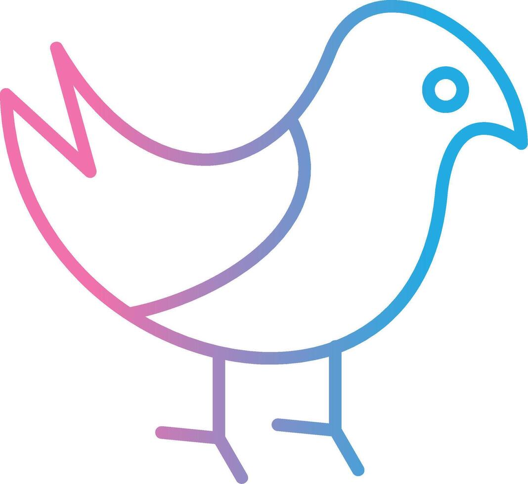 Bird Line Gradient Icon Design vector