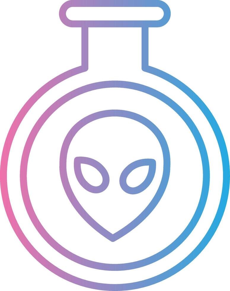 Aliens Line Gradient Icon Design vector