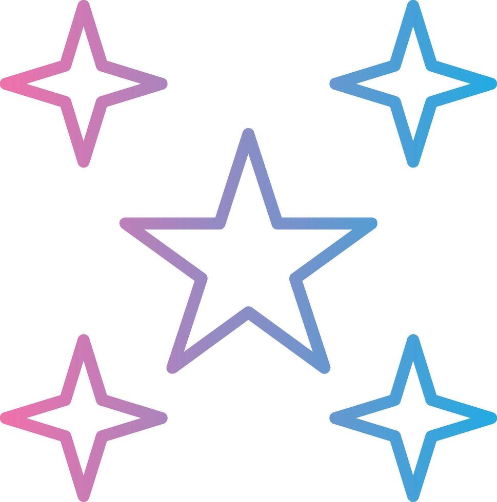 Stars Line Gradient Icon Design vector