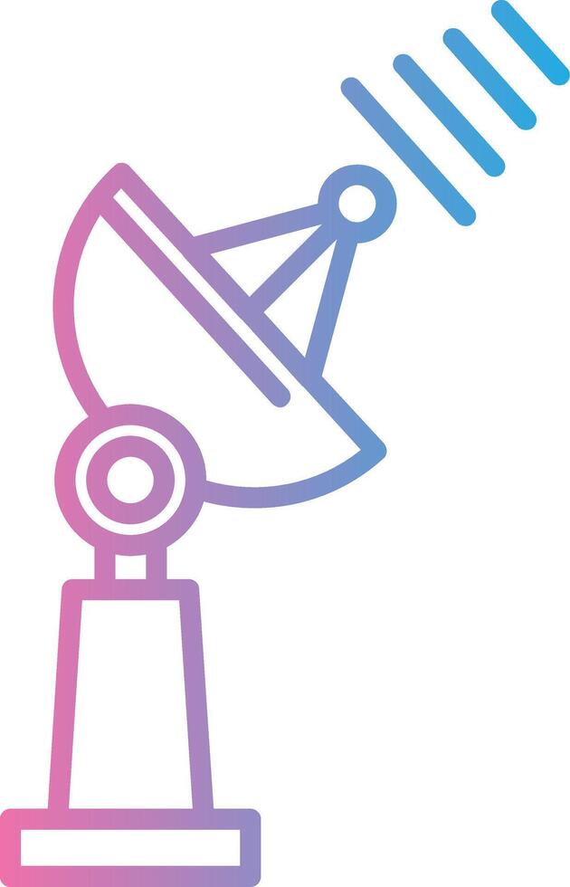 Satellite Dish Line Gradient Icon Design vector