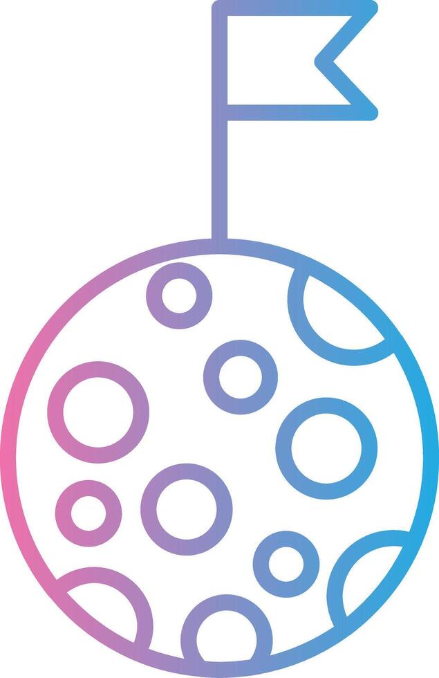 Moon Line Gradient Icon Design vector