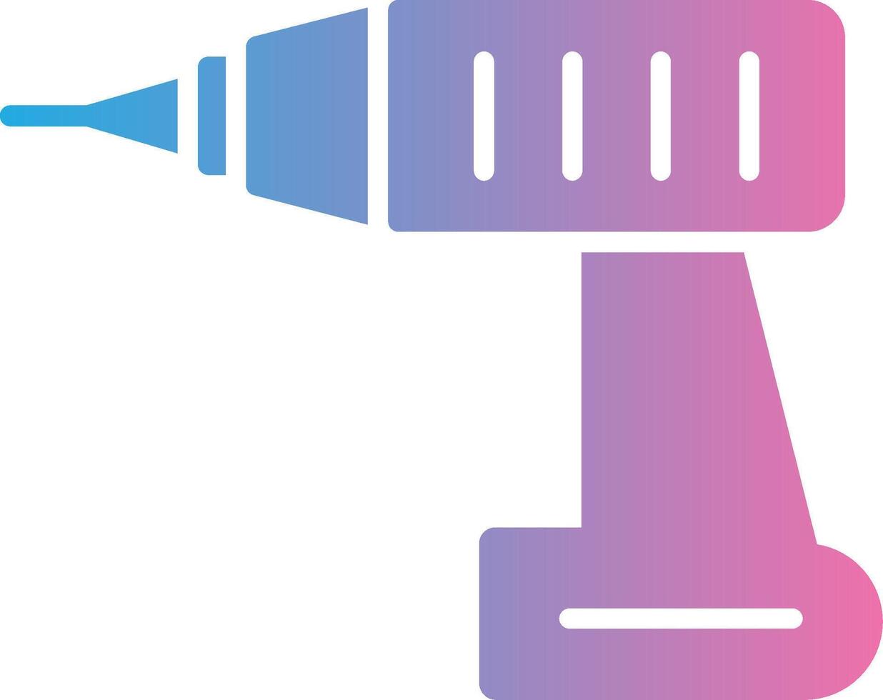 Drill Glyph Gradient Icon Design vector