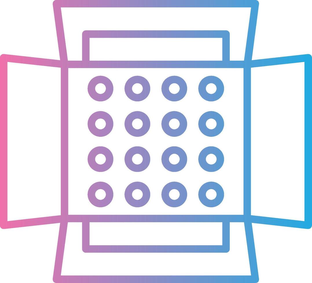 Soft Box Line Gradient Icon Design vector