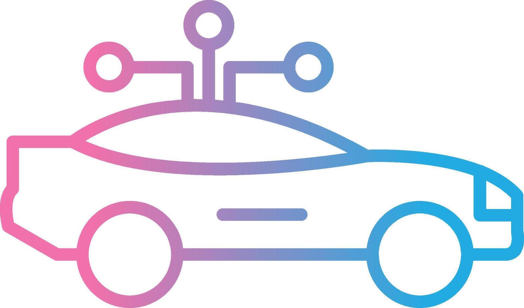 Smart Car Line Gradient Icon Design vector