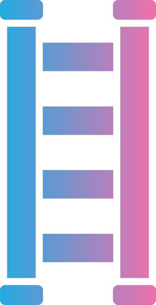 Step Ladder Glyph Gradient Icon Design vector
