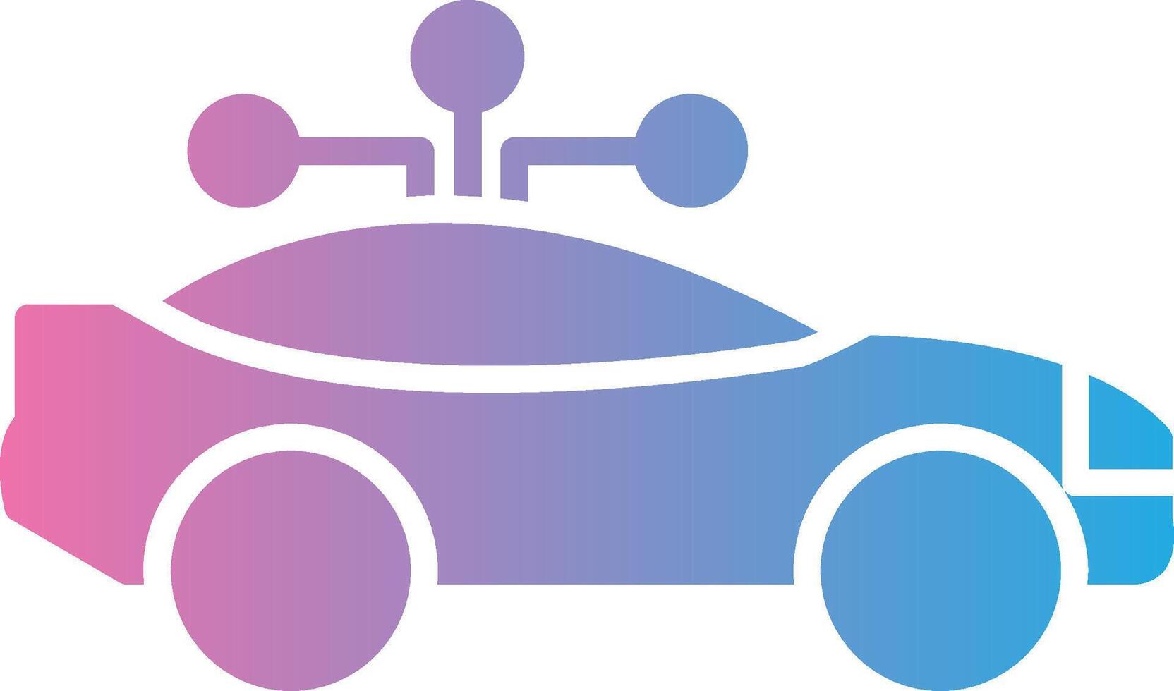 Smart Car Glyph Gradient Icon Design vector