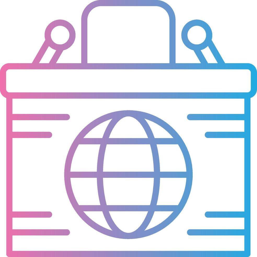 Desk Line Gradient Icon Design vector