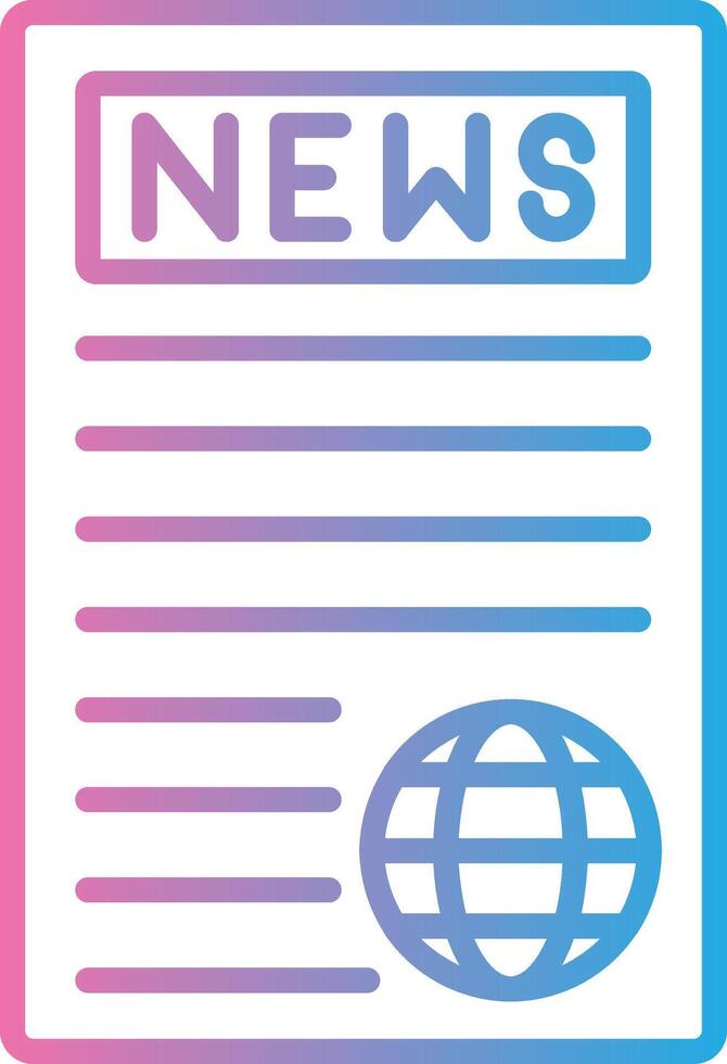 News Report Line Gradient Icon Design vector