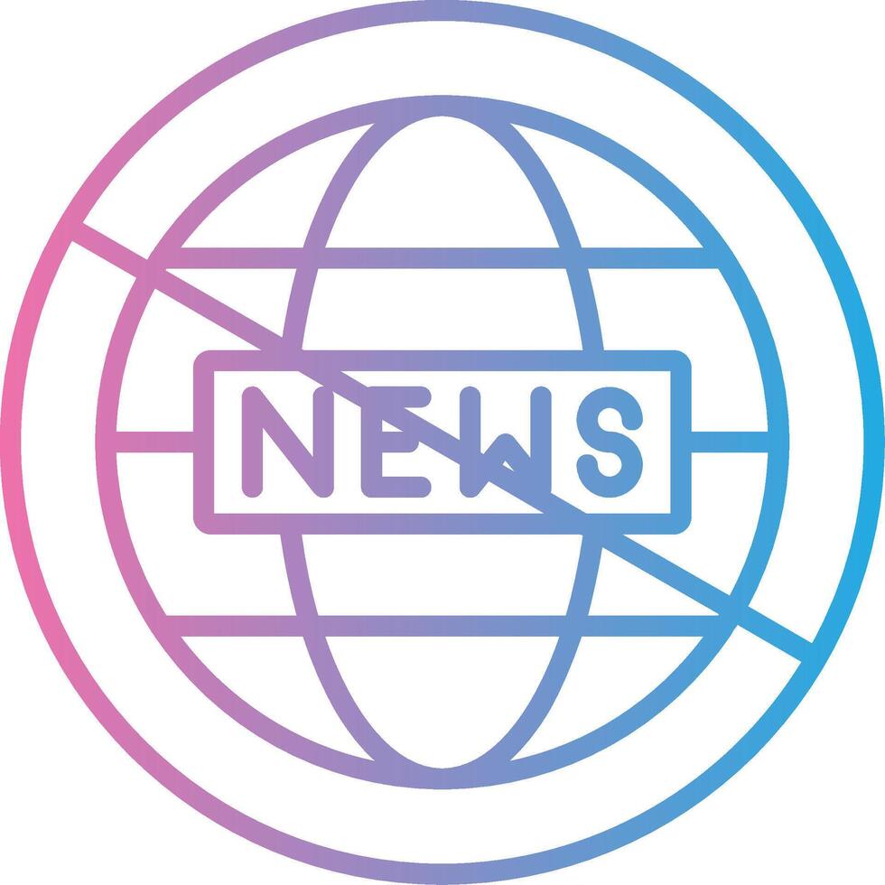 Fake News Line Gradient Icon Design vector