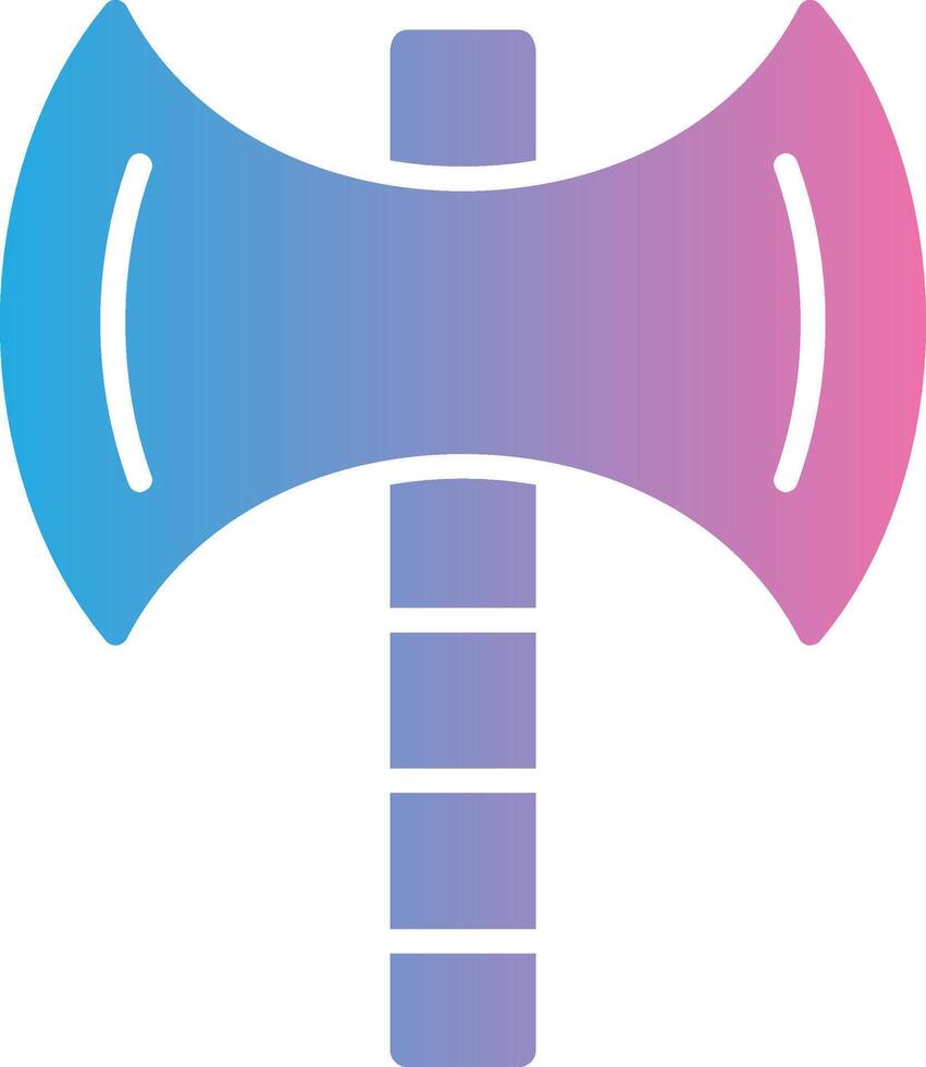 Axe Glyph Gradient Icon Design vector