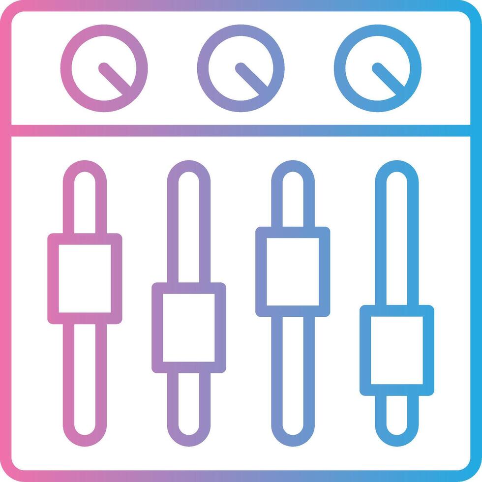 Sound Mixer Line Gradient Icon Design vector