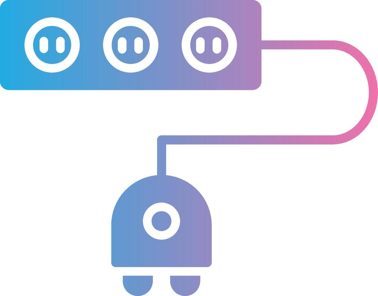 Extension Cable Glyph Gradient Icon Design vector