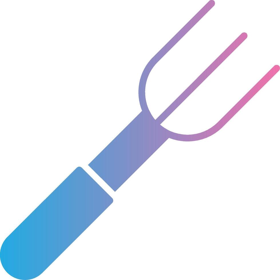 Fork Glyph Gradient Icon Design vector