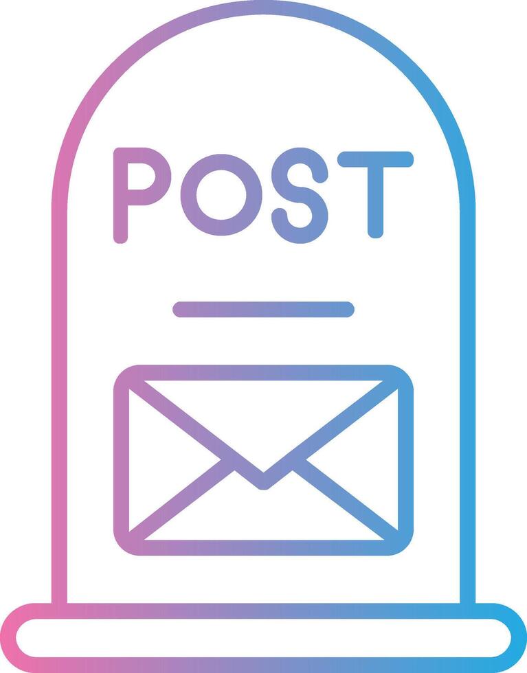 Post It Line Gradient Icon Design vector