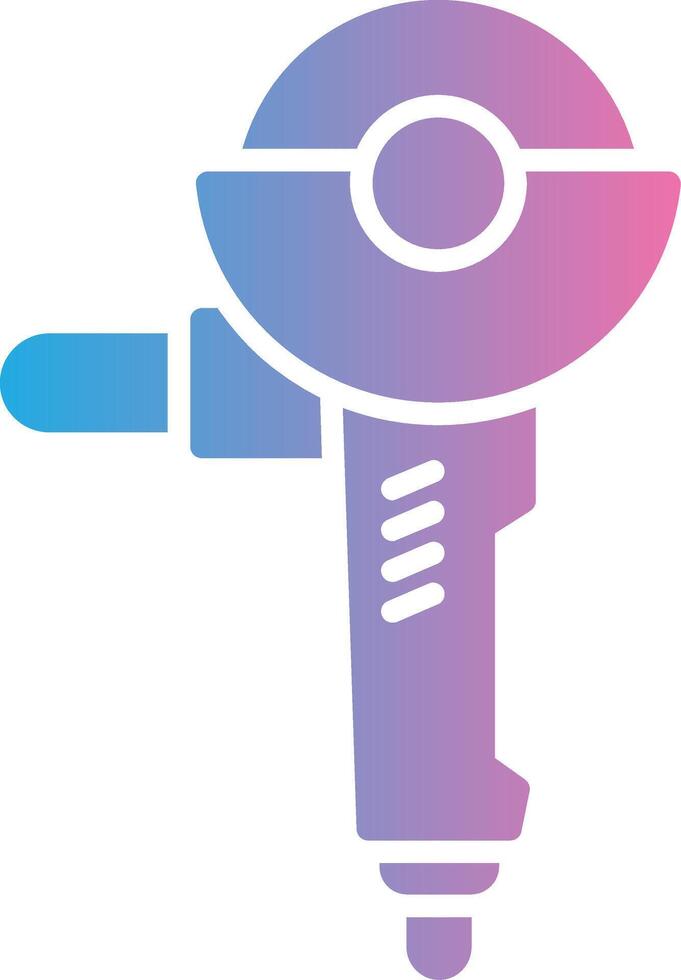 Angle Grinder Glyph Gradient Icon Design vector