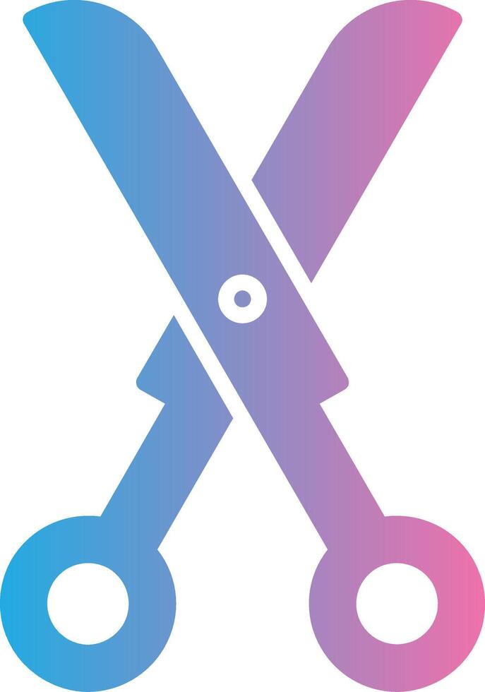 Scissors Glyph Gradient Icon Design vector