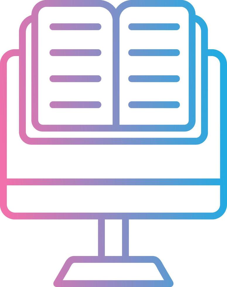 OnLine Gradient Multi Circle Learning Line Gradient Icon Design vector