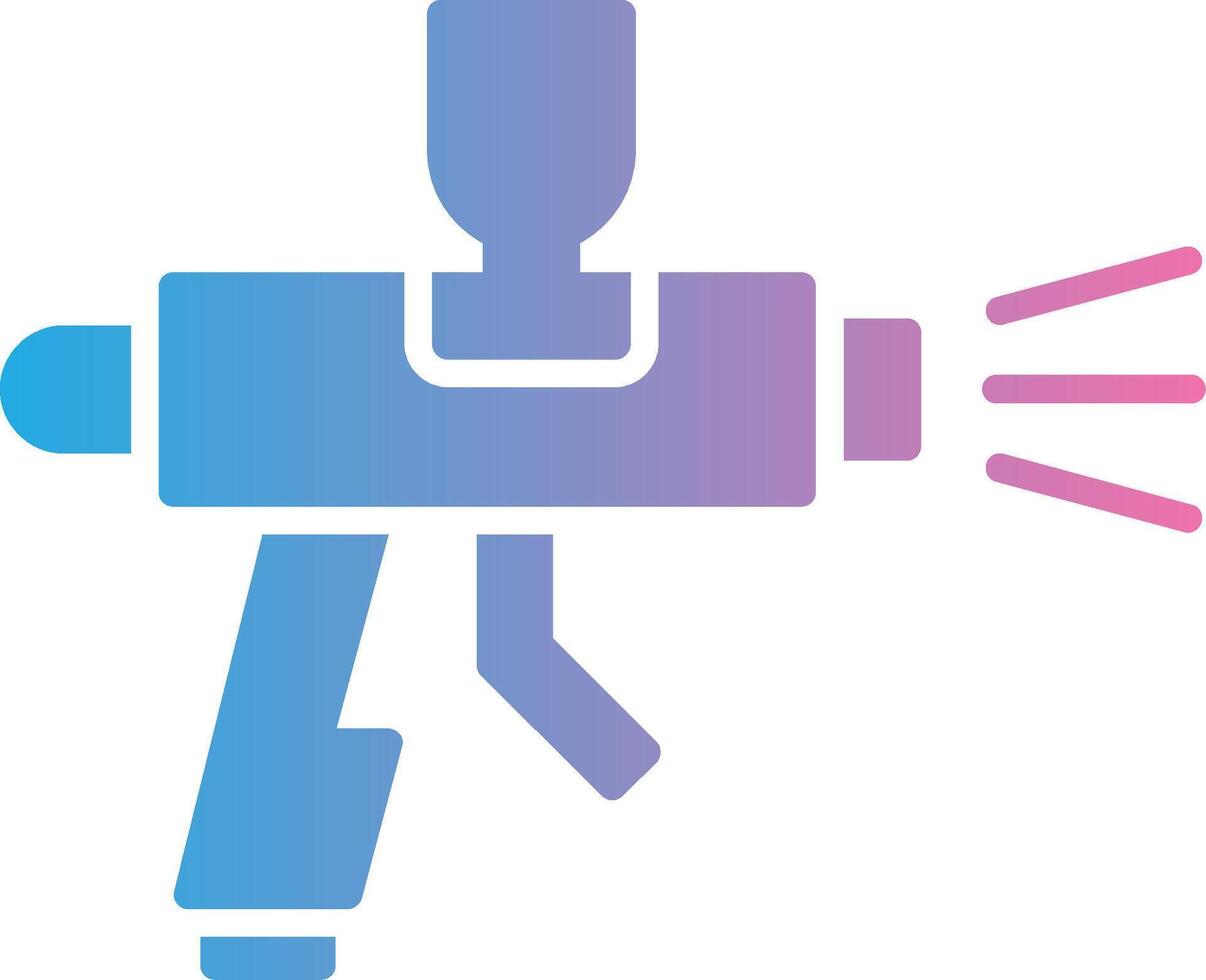 Spray Paint Gun Glyph Gradient Icon Design vector