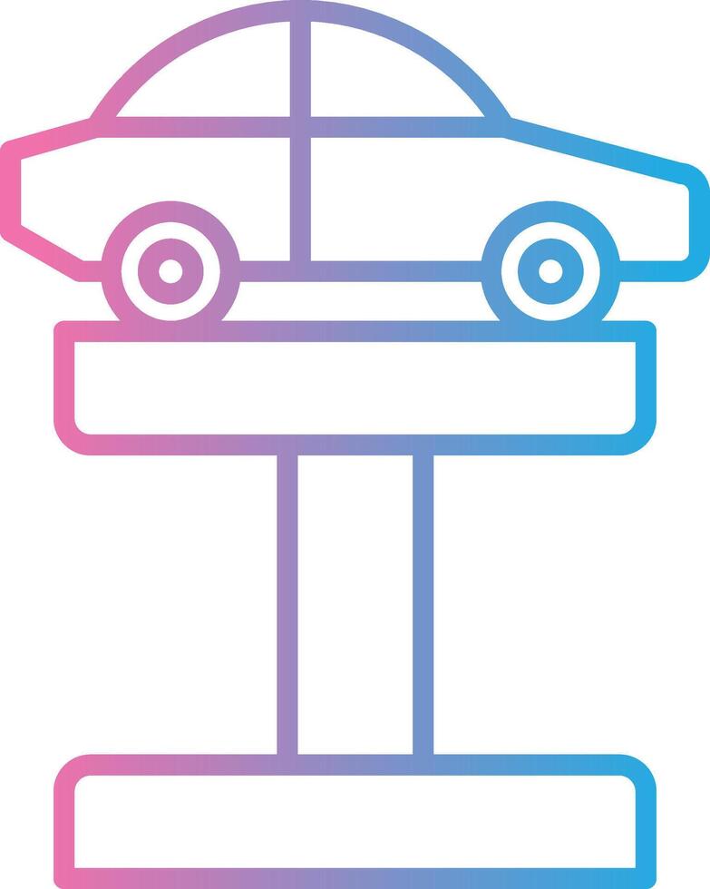 coche Jack línea degradado icono diseño vector