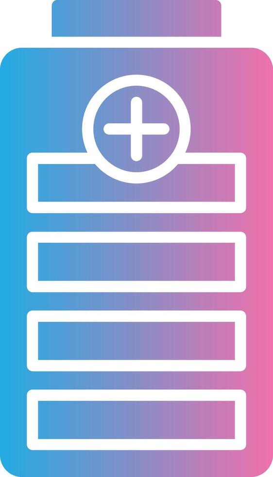 Battery Level Glyph Gradient Icon Design vector