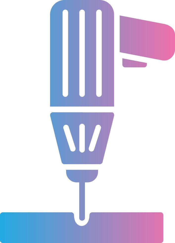 Drill Glyph Gradient Icon Design vector