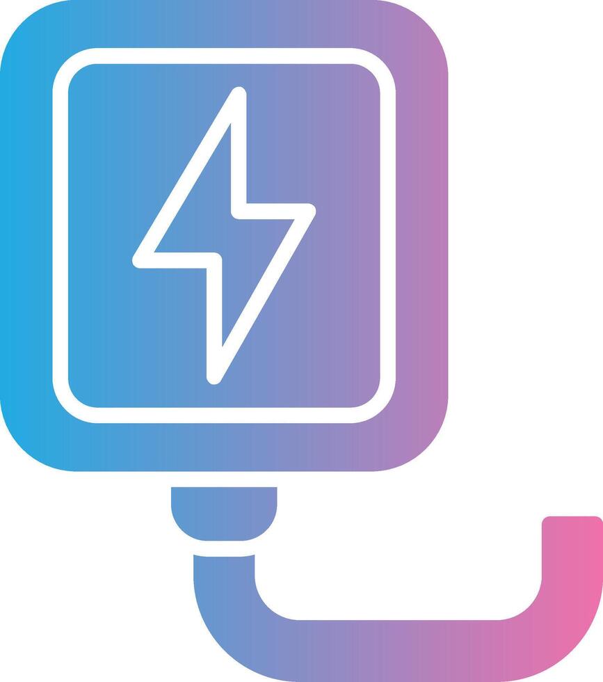 Wireless Charger Glyph Gradient Icon Design vector
