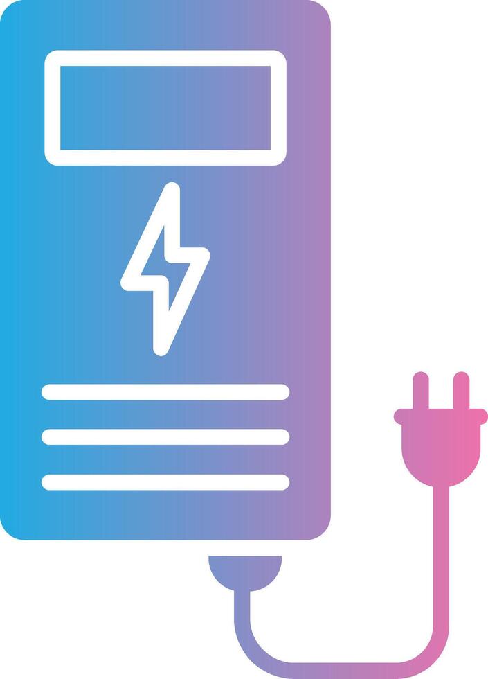 Electric Station Glyph Gradient Icon Design vector