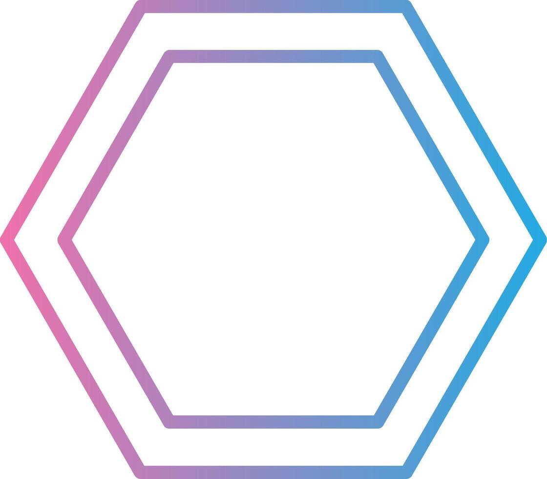 Hexagon Line Gradient Icon Design vector