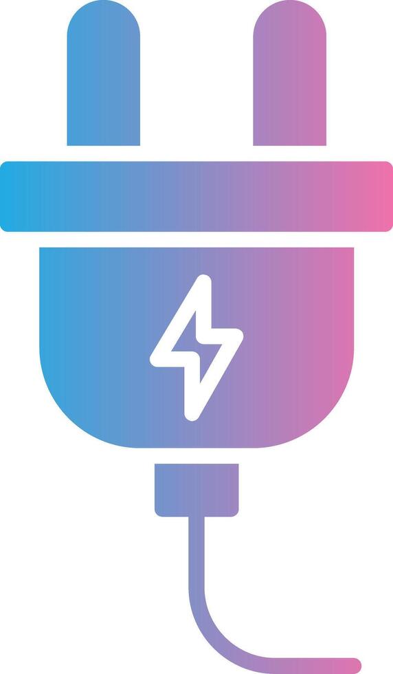 Power Cable Glyph Gradient Icon Design vector