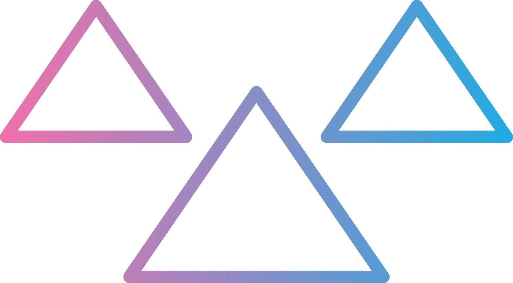 Triangles Line Gradient Icon Design vector