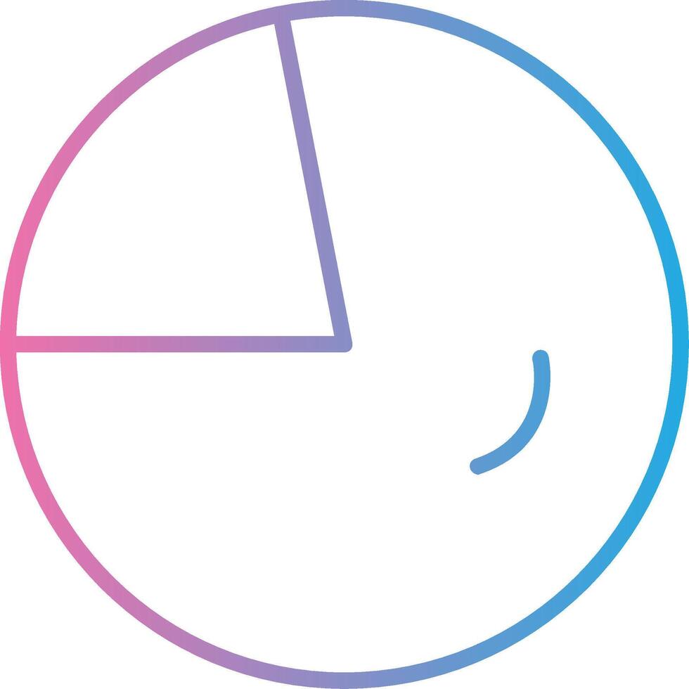 Circular Chart Line Gradient Icon Design vector