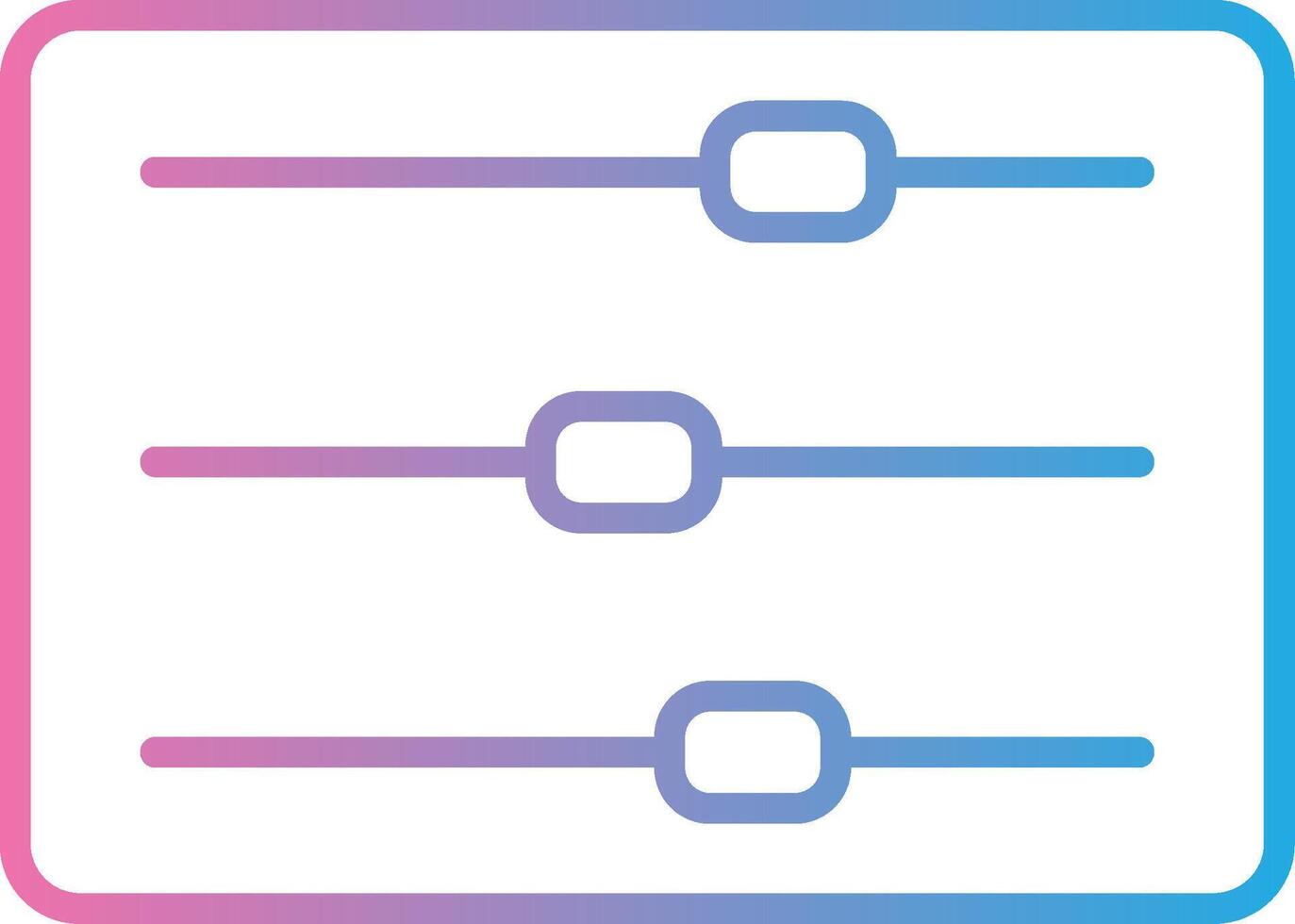 Sliders Line Gradient Icon Design vector