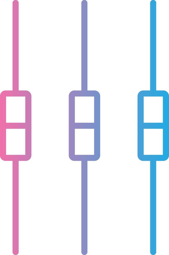 Box Plot Line Gradient Icon Design vector