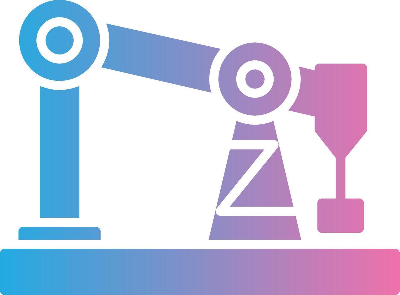 Drilling Rig Glyph Gradient Icon Design vector