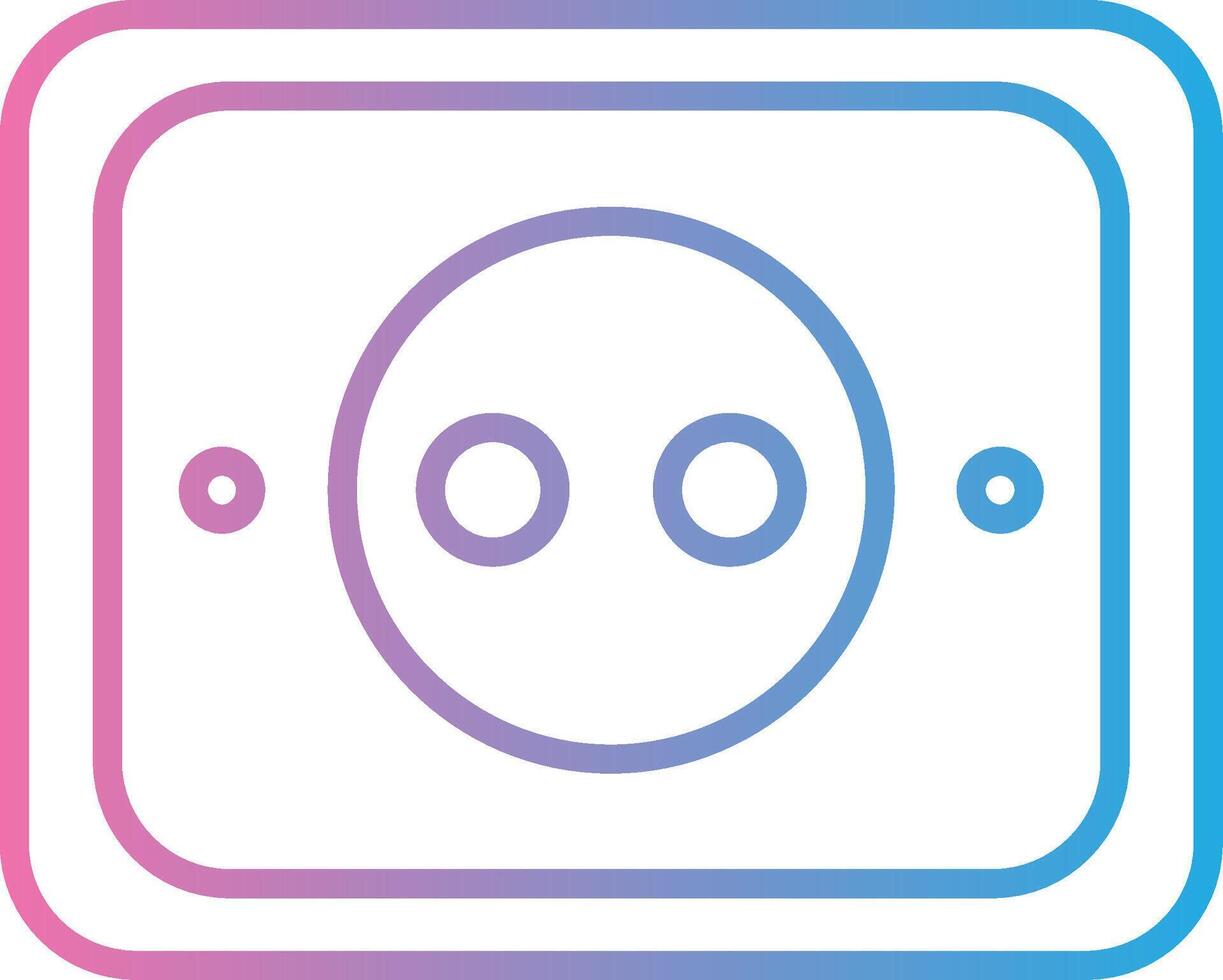 Socket Line Gradient Icon Design vector