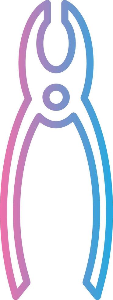 Pliers Line Gradient Icon Design vector