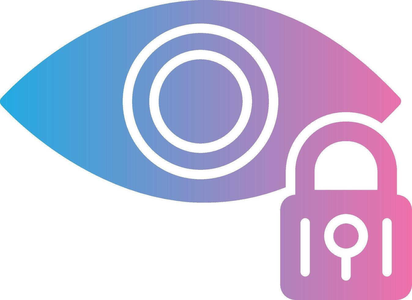 Retinal Scan Glyph Gradient Icon Design vector