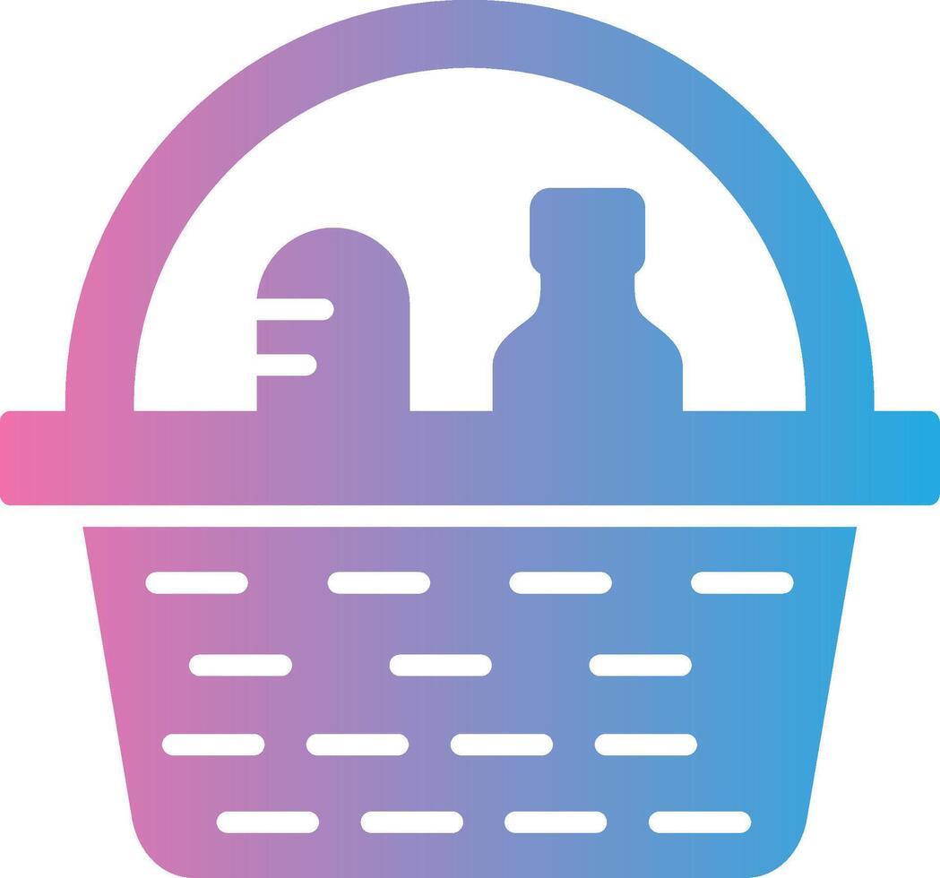 Picnic Basket Glyph Gradient Icon Design vector