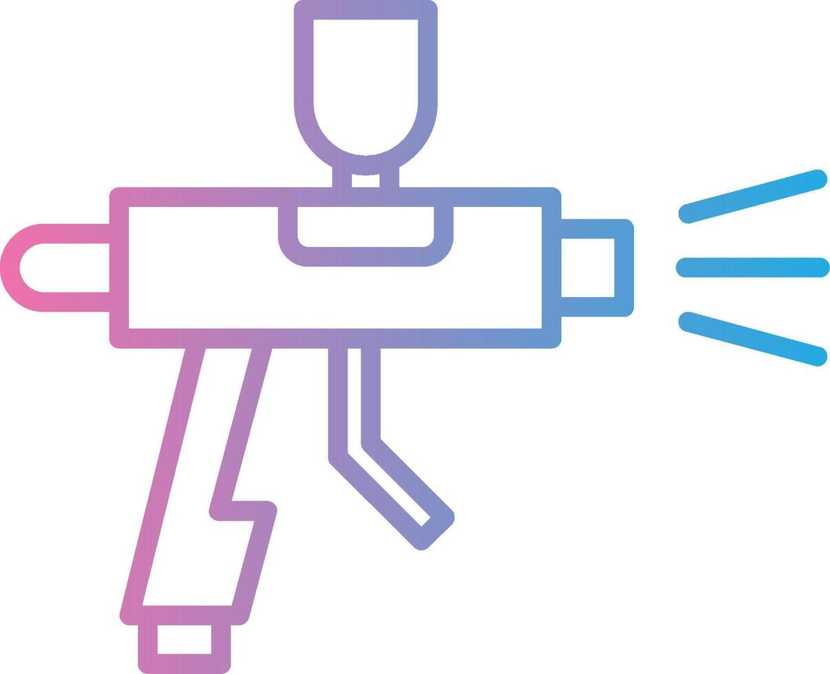 Spray Paint Gun Line Gradient Icon Design vector